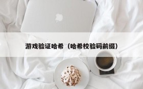 游戏验证哈希(哈希校验码前缀)