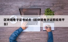 区块链电子证书试点（区块链电子证照应用平台）