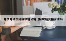 竞技竞猜市场区块链公链(区块链竞猜合法吗)