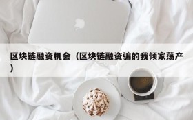 区块链融资机会(区块链融资骗的我倾家荡产)