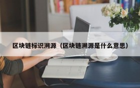 区块链标识溯源(区块链溯源是什么意思)